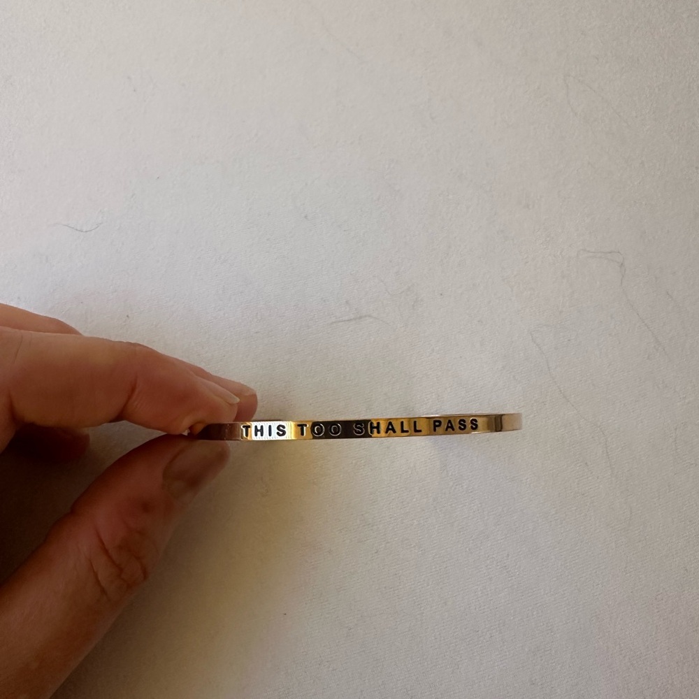Mantra Band Bracelet Rose Gold “This Too Shall Pass”